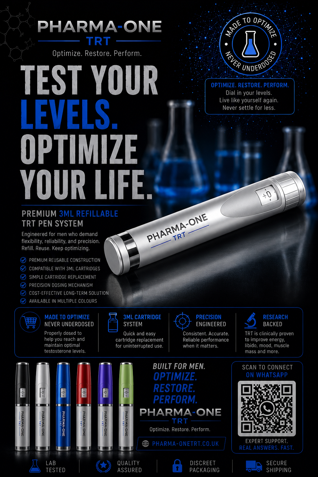 Pharma-One TRT Refillable Pen System
